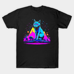Psychedelic Tabby Cat T-Shirt